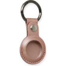 Mabelme Store Mey Ithalat®  Airtag Anahtarlık Deri Kılıf - Rose Gold
