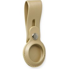 Mabelme Store Mey Ithalat®  Airtag Askılı Deri Kılıf - Gold