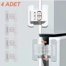 Aesco 4 Adet Buzdolabı, Çekmece ve Dolap Kapağı Çocuk Kilidi