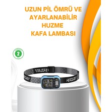 Aesco Su Geçirmez LED Kafa Lambası 53 Çalışma Modu Güç Ekranlı