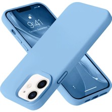 Mabelme Store Mey Ithalat®  iPhone 12 Kılıf Nano Içi Kadife Silikon - Mavi