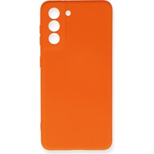 Mabelme Store Mey Ithalat®  Samsung Galaxy S21 Fe Kılıf Nano Içi Kadife Silikon - Turuncu