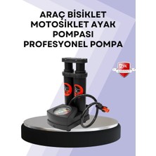Aesco Basınç Saatli Ayak Pompası Bisiklet ve Araç Uyumlu