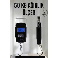 Aesco Ağırlık Ölçer 50 kg El Terazisi El Kantarı Pilli LED Ekran