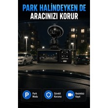 Aesco 1080P Full Hd Araç Içi Kamera Wifi Bağlantılı Çift Kameralı Geniş Açılı Araç Kayıt Kamerası