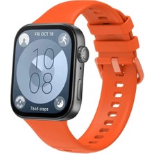Mabelme Store Mey Ithalat®  Huawei Watch Fit 3 Klasik Kordon - Turuncu