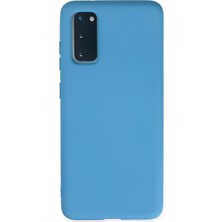 Mabelme Store Mey Ithalat®  Samsung Galaxy S20 Kılıf Nano Içi Kadife Silikon - Mavi