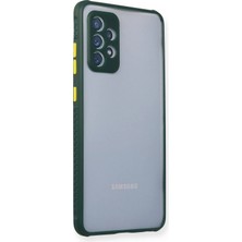 Mabelme Store Mey Ithalat®  Samsung Galaxy A72 Kılıf Miami Şeffaf Silikon - Koyu Yeşil