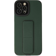 Mabelme Store Mey Ithalat®  iPhone 12 Pro Max Kılıf Mega Standlı Silikon - Yeşil