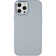 Mabelme Store Mey Ithalat®  iPhone 12 Pro Max Kılıf Asya Deri Silikon - Sierra Blue