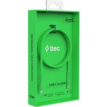 Ttec Usb-C - Usb-C 120CM 60W Pd/qc Hızlı Şarj/data Kablosu Neon Yeşil