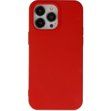 Mabelme Store Mey Ithalat®  iPhone 14 Pro Kılıf Nano Içi Kadife Silikon - Kırmızı