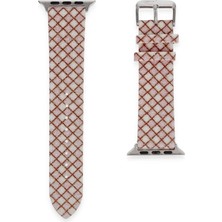 Mabelme Store Mey Ithalat®   Watch 38MM Karo Motif Kordon - Pembe