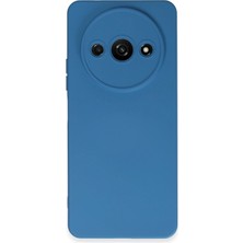 Mabelme Store Mey Ithalat®   Redmi A3 4g Kılıf Nano Içi Kadife Silikon - Mavi