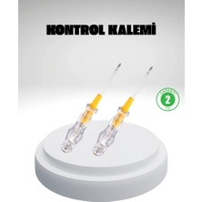 Aesco Elektrik Test Kalemi Neon Işıklı Nikel Kaplama 110-220V Dirençli