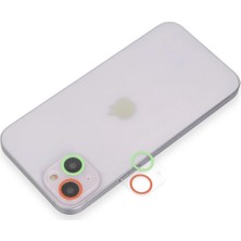 Mabelme Store Mey Ithalat®  iPhone 13 Mini Renkli Kamera Lens Koruma Cam - Yeşil-Pembe