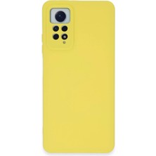 Mabelme Store Mey Ithalat®   Redmi Note 12 Pro 4g Kılıf Nano Içi Kadife Silikon - Sarı