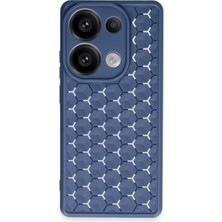 Mabelme Store Mey Ithalat®   Redmi Note 13 Pro 5g Kılıf Petek Silikon Kapak - Lacivert