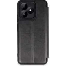 Mabelme Store Mey Ithalat®  Realme Note 50 4g Kılıf Flip Cover - Siyah