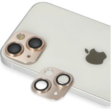 Mabelme Store Mey Ithalat®  iPhone 13 Pers Alüminyum Kamera Lens - Gold