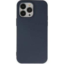 Mabelme Store Mey Ithalat®   iPhone 15 Pro Kılıf Nano Içi Kadife Silikon - Lacivert