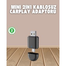 Aesco Kablosuz Carplay Adaptörü – Usb-A & Type-C Uyumlu Hızlı Bağlantı Cihazı