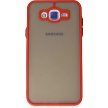 Mabelme Store Mey Ithalat®  Samsung Galaxy J7 Kılıf Montreal Silikon Kapak - Kırmızı