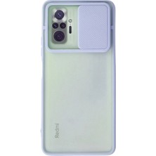 Mabelme Store Mey Ithalat®   Redmi Note 10 Pro Kılıf Palm Buzlu Kamera Sürgülü Silikon - Lila