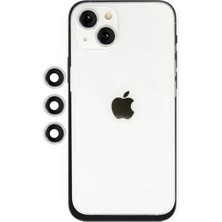 Mabelme Store Mey Ithalat®  iPhone 14 Shine Kamera Lens - Gümüş