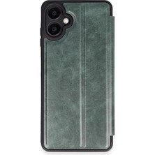 Mabelme Store Mey Ithalat®  Samsung Galaxy A06 Kılıf Flip Cover - Koyu Yeşil