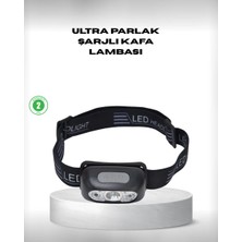 Aesco Gece Balıkçılığı Için Ultra Parlak Şarjlı Kafa Lambası | 4 Işık Modu + USB Şarj