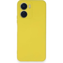 Mabelme Store Mey Ithalat®  Vivo Y16 Kılıf Nano Içi Kadife Silikon - Sarı