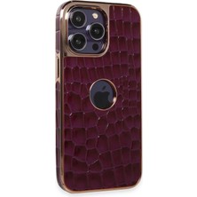 Mabelme Store Mey Ithalat®  iPhone 14 Pro Kılıf Snake Kapak - Derin Mor