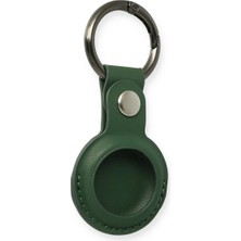Mabelme Store Mey Ithalat®  Airtag Anahtarlık Deri Kılıf - Koyu Yeşil