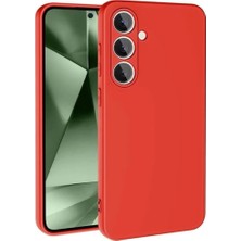 Mabelme Store Mey Ithalat®  Samsung Galaxy S24 Fe Kılıf Nano Içi Kadife Silikon - Kırmızı