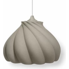 Mabelme Store Pumpkin Tekli Avize Yatak Odası Mutfak Sarkıt Avize – Salon ve Oturma Odası Aydınlatması 25X25 cm Gri