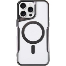 Mabelme Store Mey Ithalat®  iPhone 16 Pro Max Kılıf Boyi Magsafe Silikon Kapak - Siyah