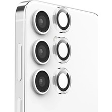 Mabelme Store Mey Ithalat®  Samsung Galaxy S25 Plus Raze Metal Kamera Lens - Gümüş