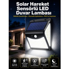 Aesco Güneş Enerjili Sensörlü Duvar Lambası Bahçe Lamba Suya Dayanıklı Bahçe Aydınlatma
