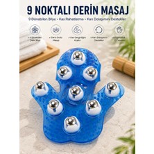 Aesco 9 Bilyeli El Şeklinde Omuz Bacak Masaj Aleti Masaj Eldiveni Giyilebilir Plastik Vücut Sıkılaştırıcı