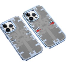 Mabelme Store Mey Ithalat®  iPhone 13 Pro Max Kılıf Mekanik Bumper Kapak - Mavi