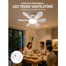 Aesco Ayarlanabilir Parlaklık Özellikli LED Tavan Vantilatörü Süper Sessiz Motor Teknolojisi ve Güçlü Hava Akışı