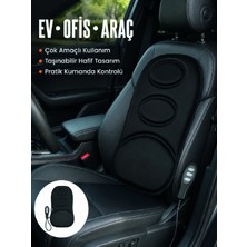 Aesco Sırt ve Bel Masaj Minderi Motorlu, Kademeli Şiddet Ayarlı Masaj Koltuğu Pedi