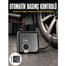 Aesco Kompakt Tasarımlı LED Işıklı Taşınabilir Hava Kompresörü Yeni Nesil