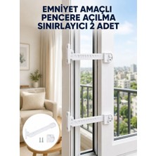 Aesco Emniyet Amaçlı Pencere Açılma Sınırlayıcı Aparat 2 Adet Yeni Nesil