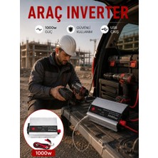 Aesco Araç Aküsünden Güvenli Elektrik Sağlayan 1000 Watt Inverter