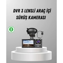 Aesco Üç Kameralı Araç Dvr Full Hd Gece Görüşlü ve 2 Inç IPS Ekranlı