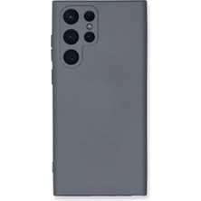 Mabelme Store Mey Ithalat®  Samsung Galaxy S22 Ultra Kılıf Nano Içi Kadife Silikon - Gri