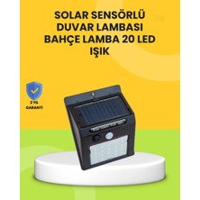 Aesco Güneş Paneli ile Şarj Olan 20 LED Dış Mekan Hareket Sensörlü Lamba