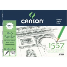 1557 Resim ve Çizim Blok 120GR 25X35 15YP Spiralli Resim Defteri